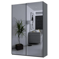 Шафа купе Doros G-Caiser Антрацит 2 Дзеркала / 3 частини 160х60х240 (42005409)