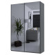 Шафа купе Doros G-Caiser Антрацит 2 Дзеркала / 3 частини 160х60х240 (42005409)