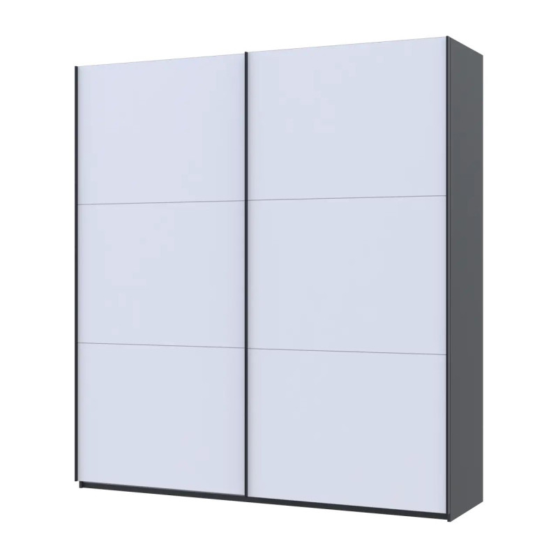 Шафа купе Doros G-Caiser Антрацит/Білий 2 ДСП / 3 частини 220х60х240 (42005416)