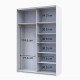 Шафа-купе Doros G-Caiser Білий 2 Дзеркала / 3 частини 160х60х240 (42002102)