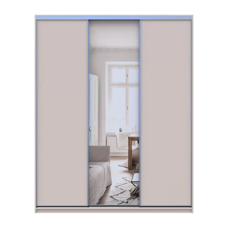 Шафа купе Doros Сіті Лайт Кашемір 2 ДСП / 1 дзеркало 180х60х225 (80736371)