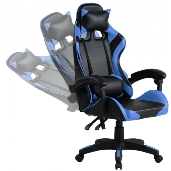 Крісло комп'ютерне ігрове GAMER PRO JAGUAR (синє)