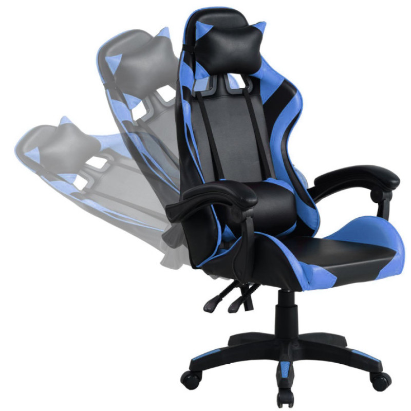 Крісло комп'ютерне ігрове GAMER PRO JAGUAR (синє)