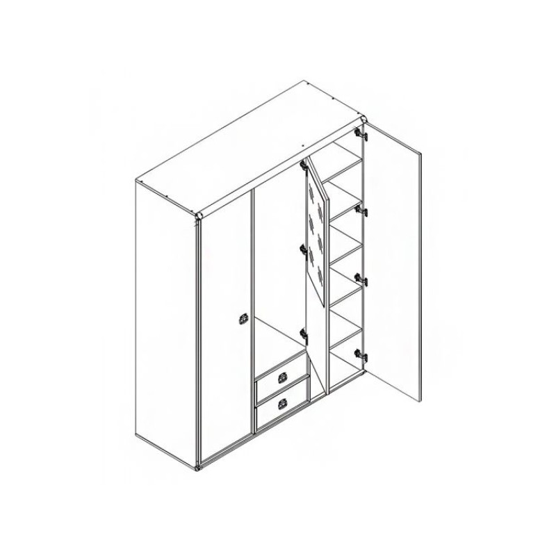 Шафа платтяна Індіана JSZF 3D2S/150